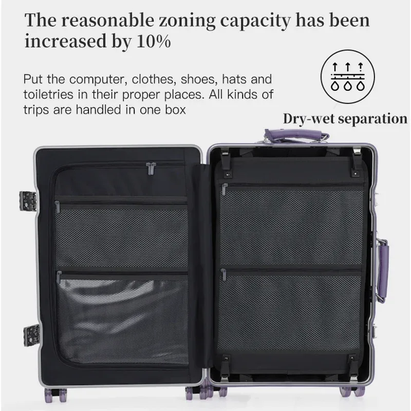 bagage à poignée télescopique à tube large pour femmes, valise à main de 20 pouces, nouveau style 2025, 2025