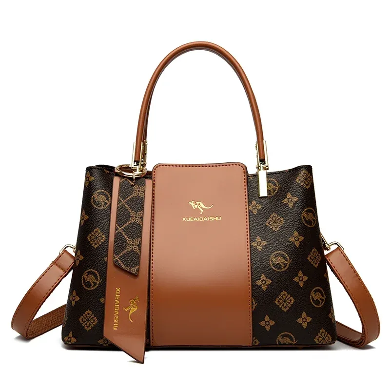 véritable marque sac en cuir sacs à main de luxe femmes sacs sacs à main de créateur de haute qualité dames sacs à bandoulière pour femmes 3 couches