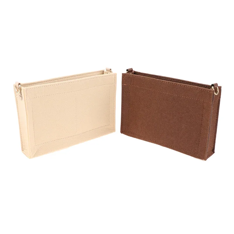 Organisateur de sac à main 19/26 avec anneau en D, insert de luxe 26 pour trousse de toilette, organisateur de maquillage avec chaîne pour pochette de toilette