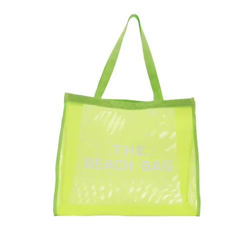 grand sac fourre-tout réutilisable en maille pour femme, idéal pour la piscine, les voyages/natation, sac de rangement à séchage rapide pour la douche, plage