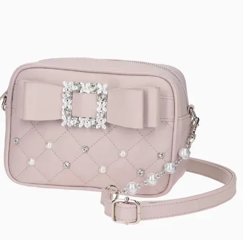 sac à main en strass et pierres précieuses de style japonais, fourre-tout lolita, nouveau sac à dos mignon pour femmes, sac à bandoulière avec nœud, 2 voies