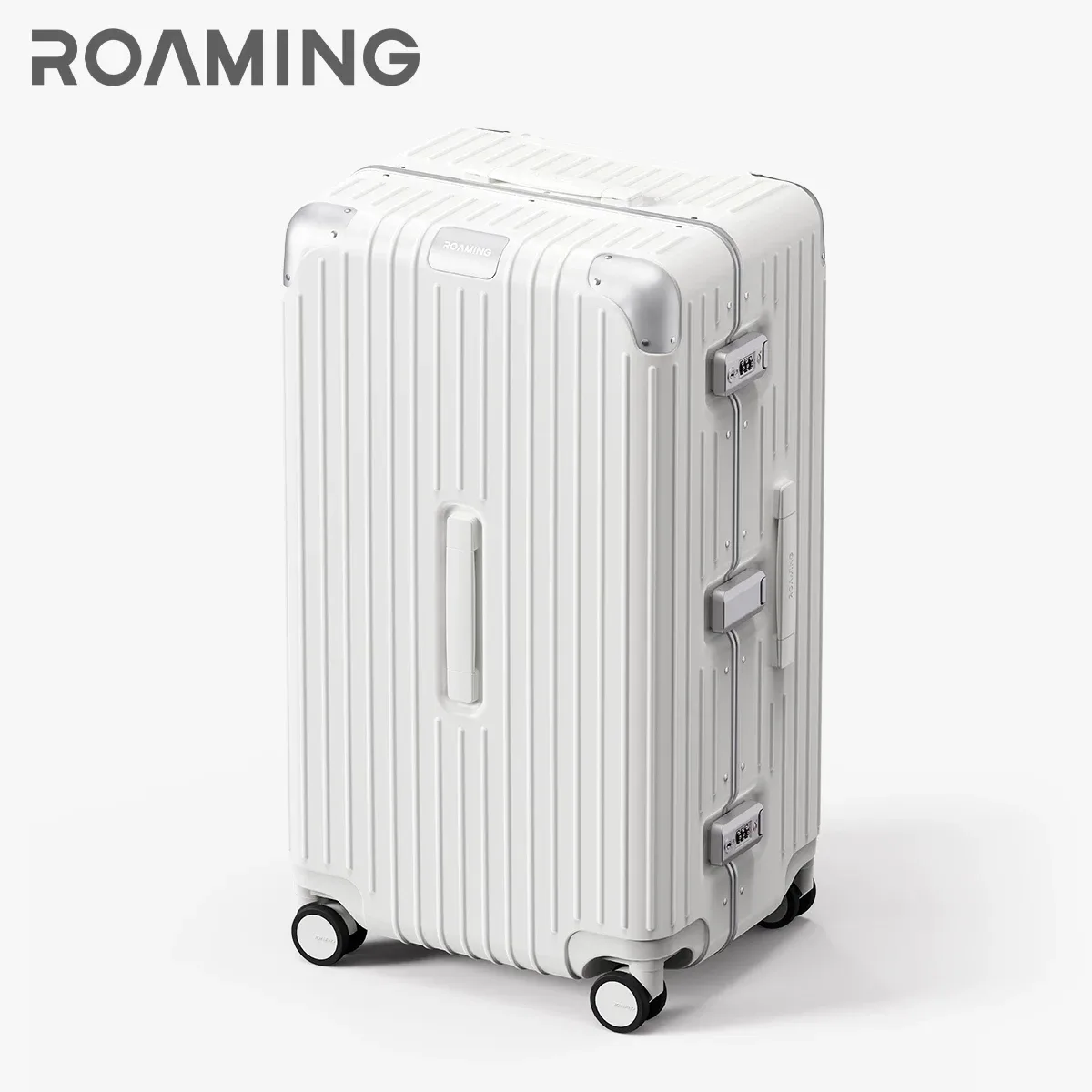 valise de luxe roaming en matériau pc avec cadre en alliage d'aluminium, serrure tsa, bagage à roulettes, grande capacité, 20/24/26/28/30 pouces
