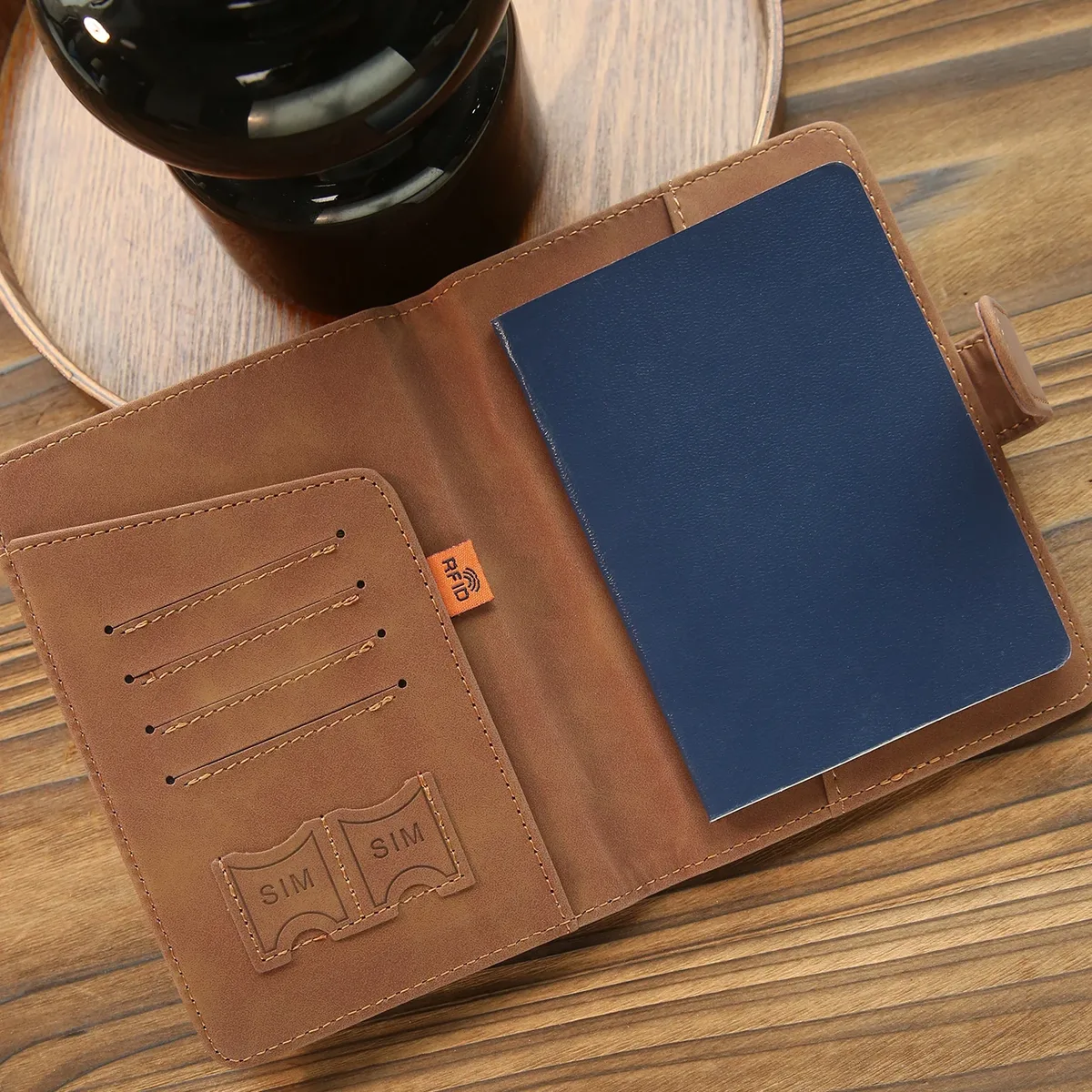 porte-passeport personnalisé avec nom, en suède mat, en similicuir, sac de passeport fait main, accessoires de voyage, cadeau personnalisé