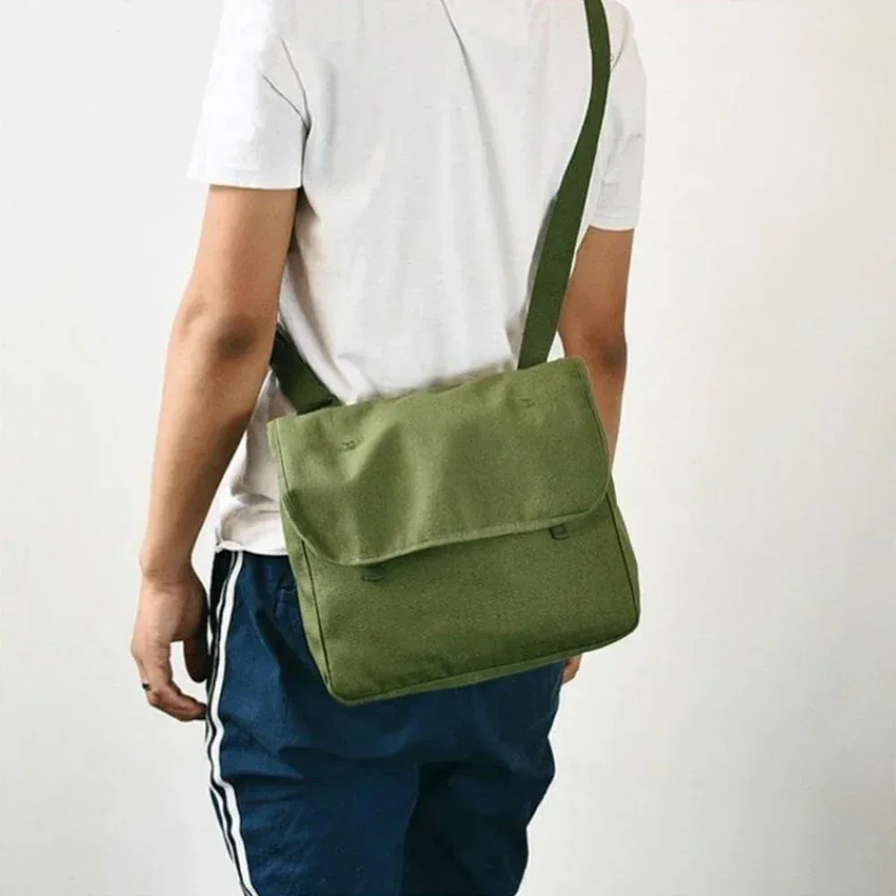 pochette en toile de l'armée chinoise de la guerre du vietnam, petit sac messager à l'étoile rouge, style ancien, sacoche militaire vintage pour la randonnée et la chasse
