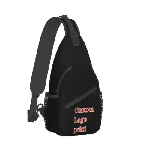 sac à dos à bandoulière avec logo personnalisé pour homme, sac de poitrine initié pour la randonnée