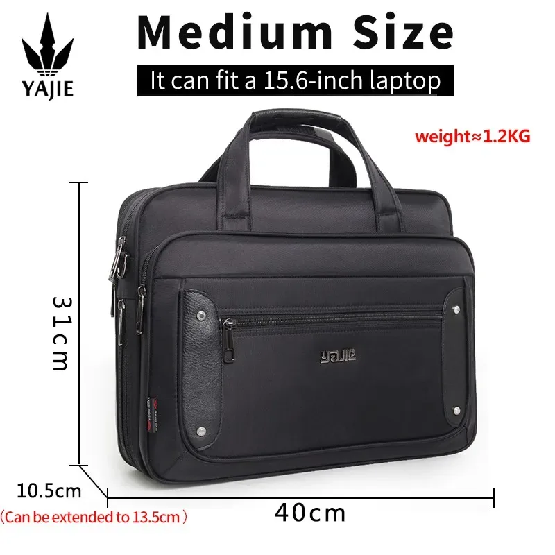 sac d'affaires en toile pour hommes, étui à bombes de grande capacité, 14 pouces, 15.6 pouces, 17 pouces, 19 sacs pour ordinateur portable, sacs initiés, sacs à main messenger