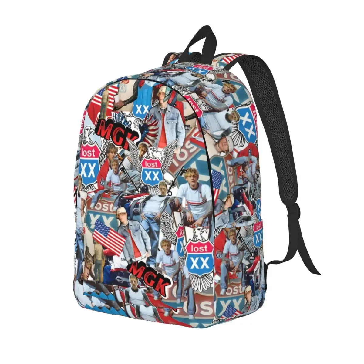 mgk lost americana tour 2025-2026 sac à dos adolescent durable lycée travail sac à dos pour hommes femmes ordinateur portable sacs en toile