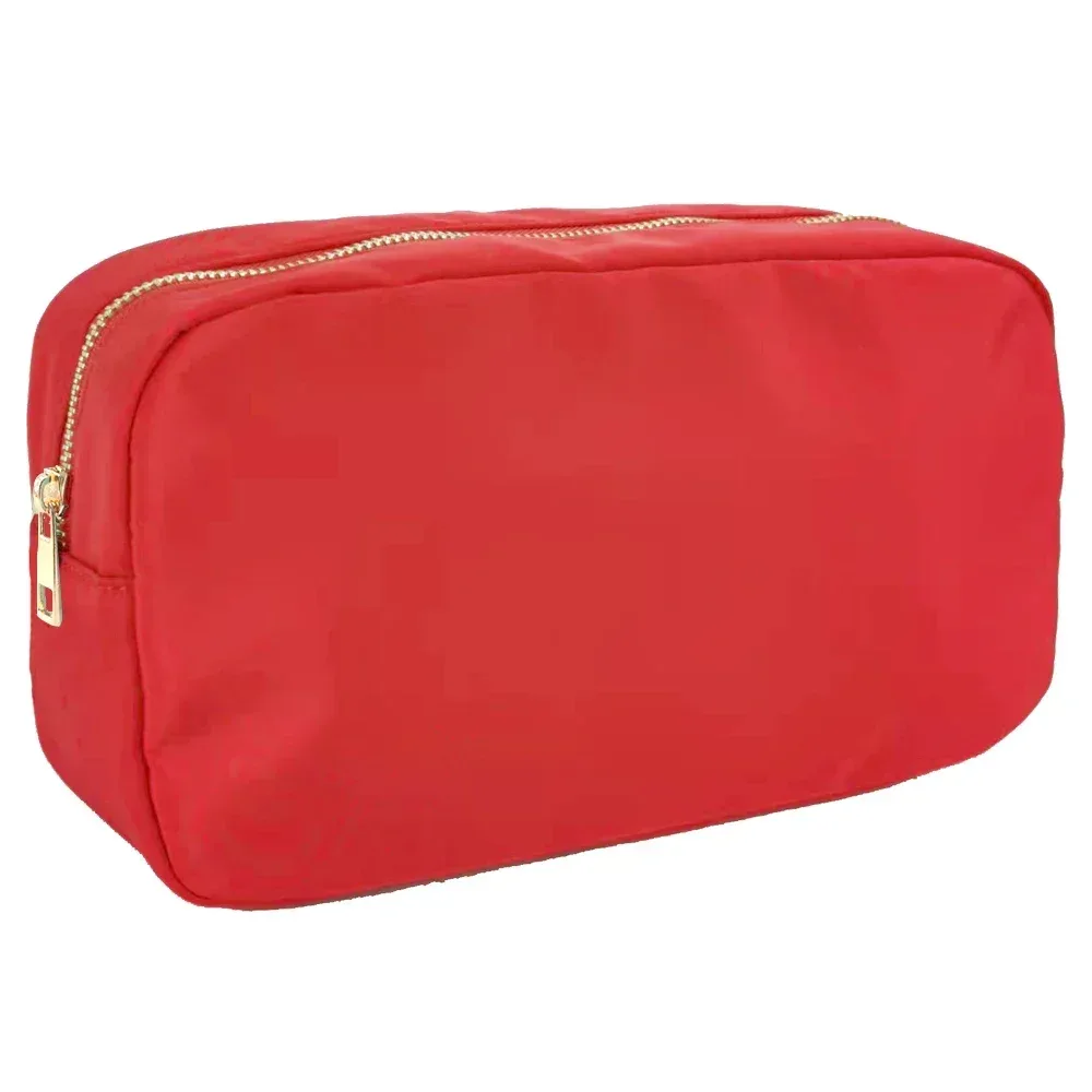 trousse de toilette en nylon personnalisée pour femme et fille, poudres cosmétique de voyage, fermeture éclair, document solide, trousse de maquillage personnalisée, diy