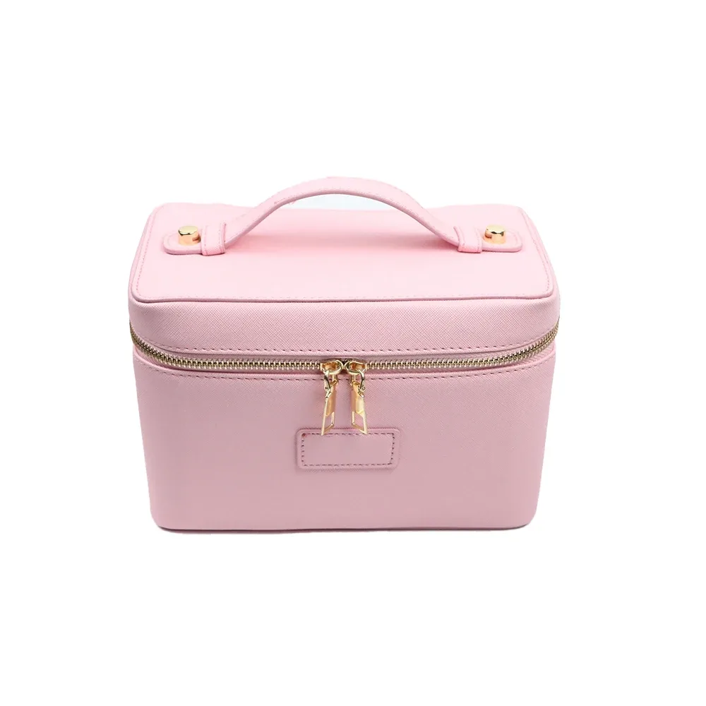 sac à cosmétiques en cuir pu personnalisé avec rangement zoné et grande capacité, trousse de toilette pour l'automne et l'hiver, nouveaux produits