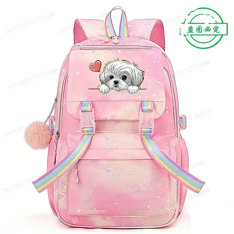 sac à dos amusant pour enfants, motif chien anime, pour filles et garçons, sacs d'école décontractés, sac à dos de voyage, cadeau