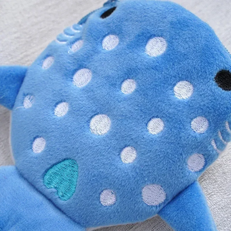 peluche gris petites baleines porte-monnaie mignon fermeture éclair femmes porte-monnaie forme de requin filles écouteur argent sac de rangement sac à clés sac à main