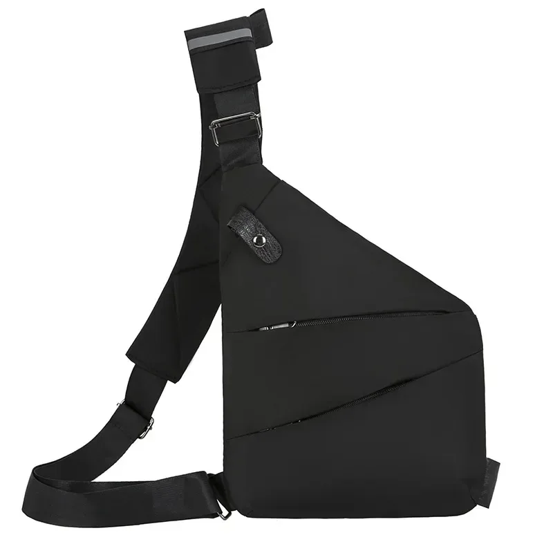 sac de poitrine simple pour homme, idéal pour les loisirs en plein air, sac bandoulière antivol pour le cyclisme, grande capacité, imperméable, sac à bandoulière, pochette pour téléphone