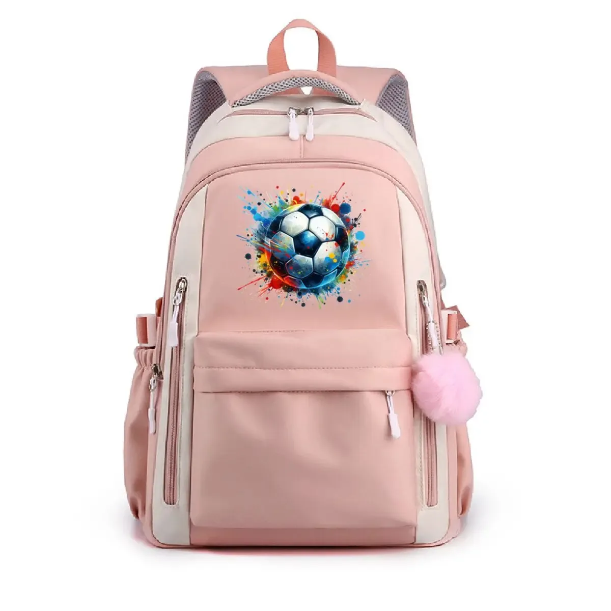 sac à dos tendance imprimé ballon de football pour étudiants, sac à dos de voyage en plein air pour femmes et hommes, sac à dos pour ordinateur portable, sacs d'école décontractés pour adolescents