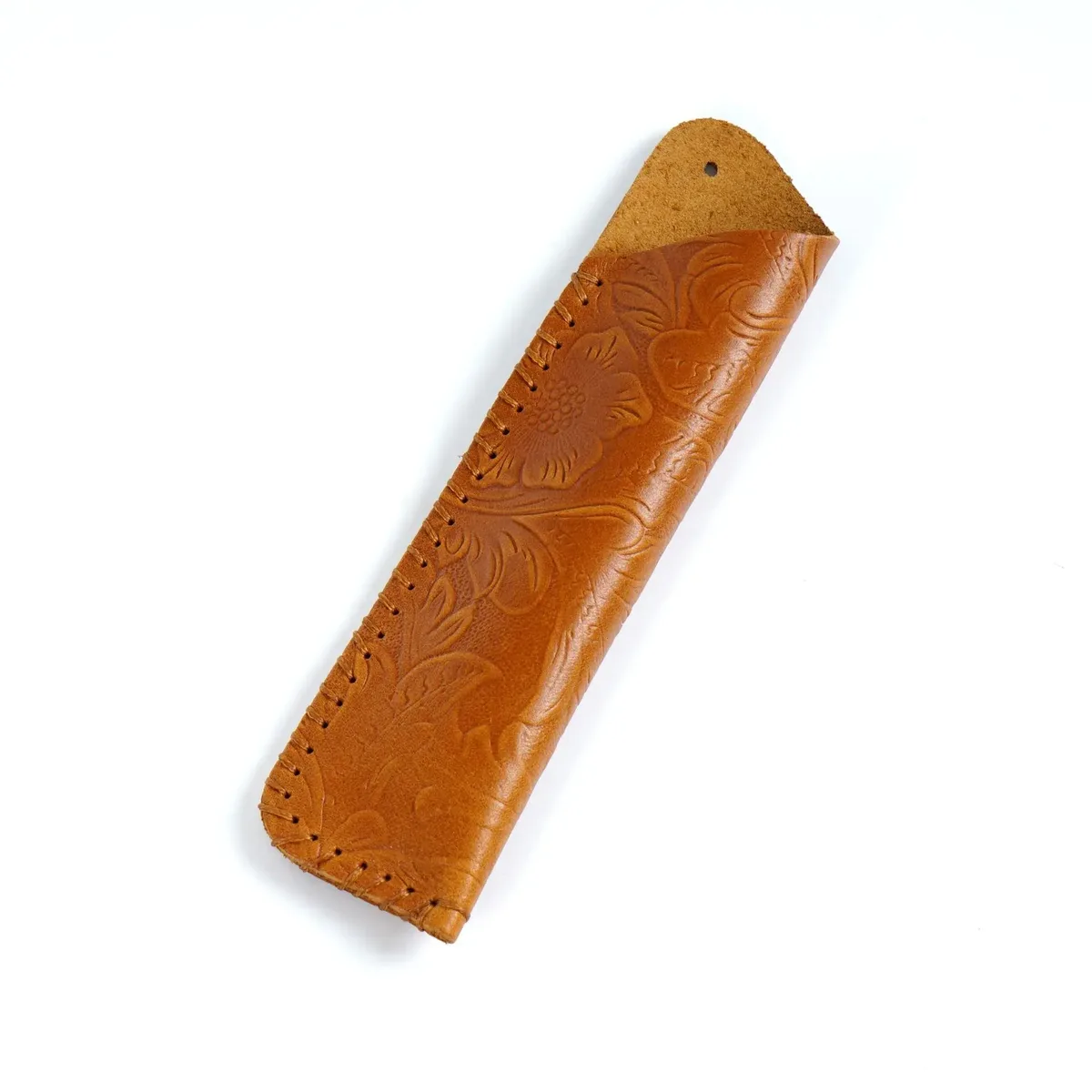 étui à stylos en cuir véritable fait main, cadeau créatif, style rétro simple et personnalisé, en cuir de vachette pleine fleur, housse de protection