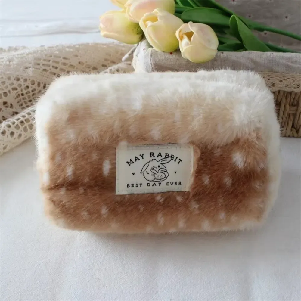petite trousse de maquillage portable à motif de cerf, grande capacité, organisateur de voyage, pochette pour serviettes hygiéniques, porte-monnaie pour voyage, pour femmes