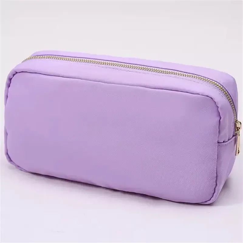 s /m/l/xl 17 couleurs pochette en nylon maquillage sac cosmétique fermeture éclair articles de toilette organisateur sac pour femmes filles voyage cadeau pochette de maquillage