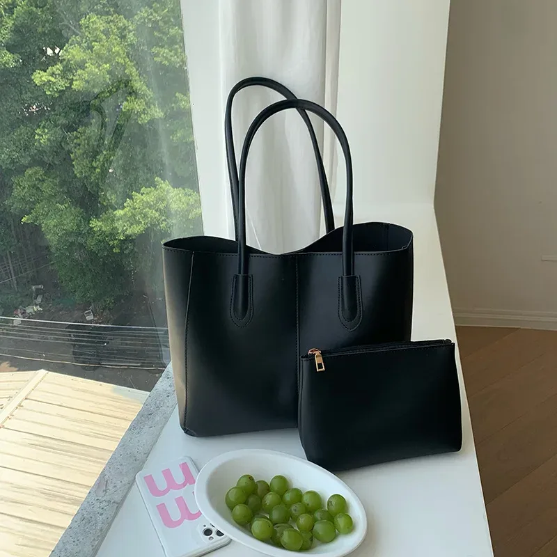 sac fourre-tout vintage pour femmes, nouvelle version coréenne, grande capacité, sac de transport simple, à la mode et polyvalent, sac à bandoulière simple