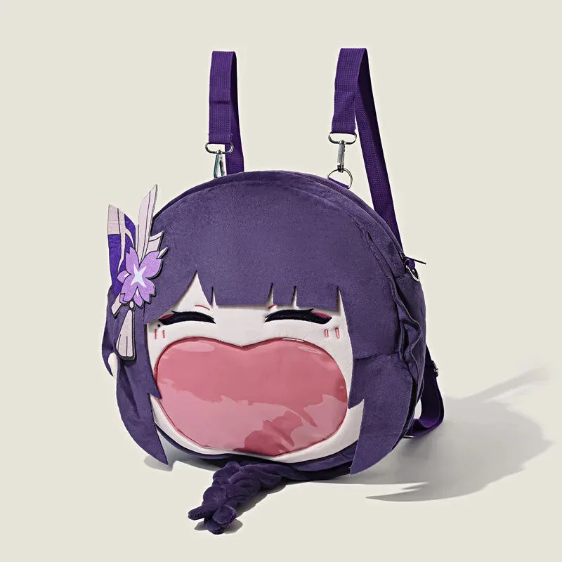 genshin impact wanderer raiden shogun kaedehara kazuha dessin animé itabag anime sac à dos cadeaux de vacances pour amis