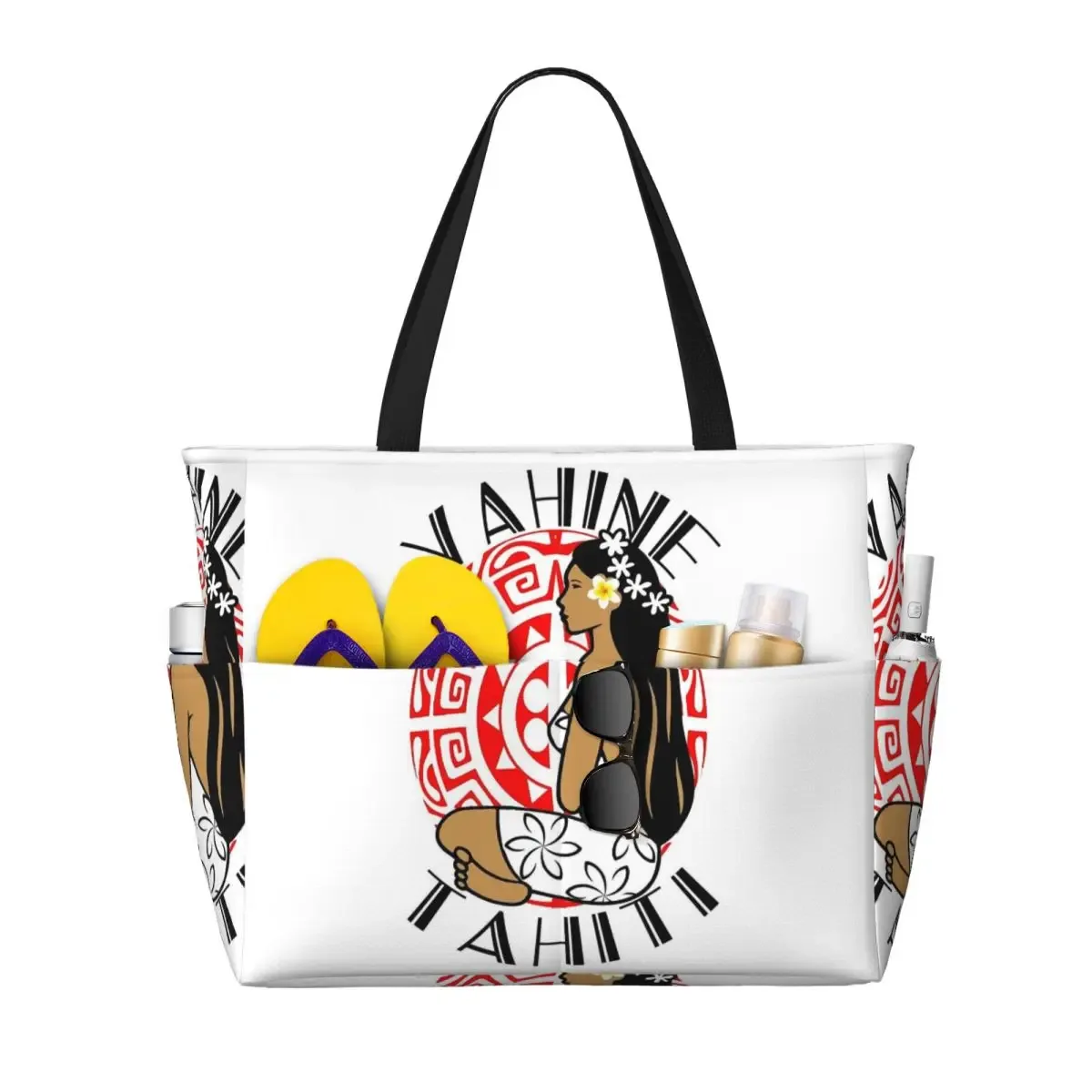hinano tahiti beach tote bag sport gym yoga duffle grand sac fourre-tout pour femme sac de voyage sac de fitness