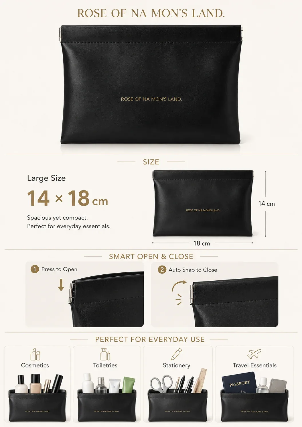 pochette de rangement à fermeture automatique, étui à ouverture rapide avec fermeture à pression pour écouteurs et pièces de monnaie