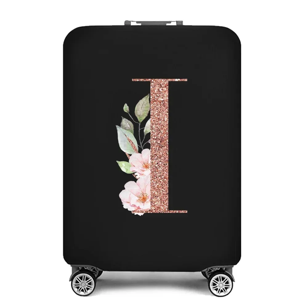 juste de protection élastique pour bagages, optique portable, housse anti-poussière simple, protection anti-rayures, impression or rose, accessoires de voyage