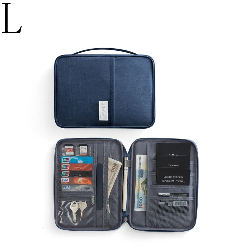 portefeuille de voyage porte-passeport familial multi-poches étui à documents étanche organisateur accessoires de voyage sac à documents porte-carte