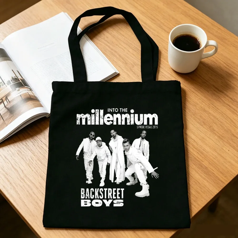 sac cabas backstreet boys, sac à bandoulière pliable, sac de shopping pour femme