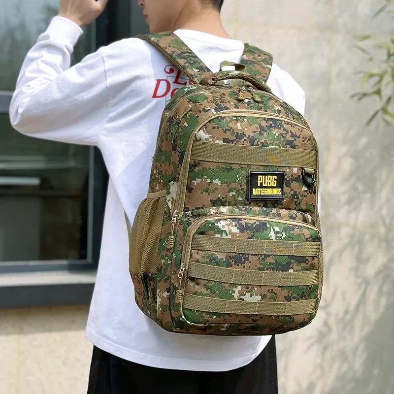 camsolomon-sac à dos dulbackpack pour homme, grande capacité, style pubg extérieur, sac d'école de voyage étanche, multifonctionnel pour 03/us
