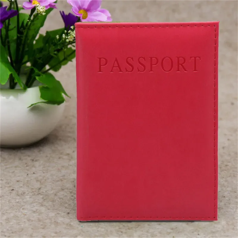 1pc mode nouveau pu femmes porte-passeport couple modèles filles voyage passeport couverture unisexe porte-carte homme porte-carte portefeuille