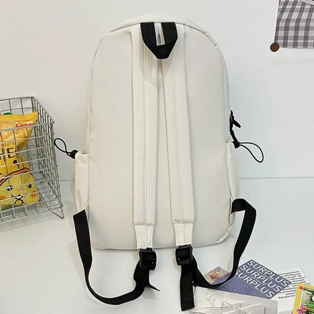 nouveau sac à dos simple de grande capacité, léger et étanche, sac à dos de randonnée avec fermeture éclair, couleur unie, sac d'université pour l'extérieur