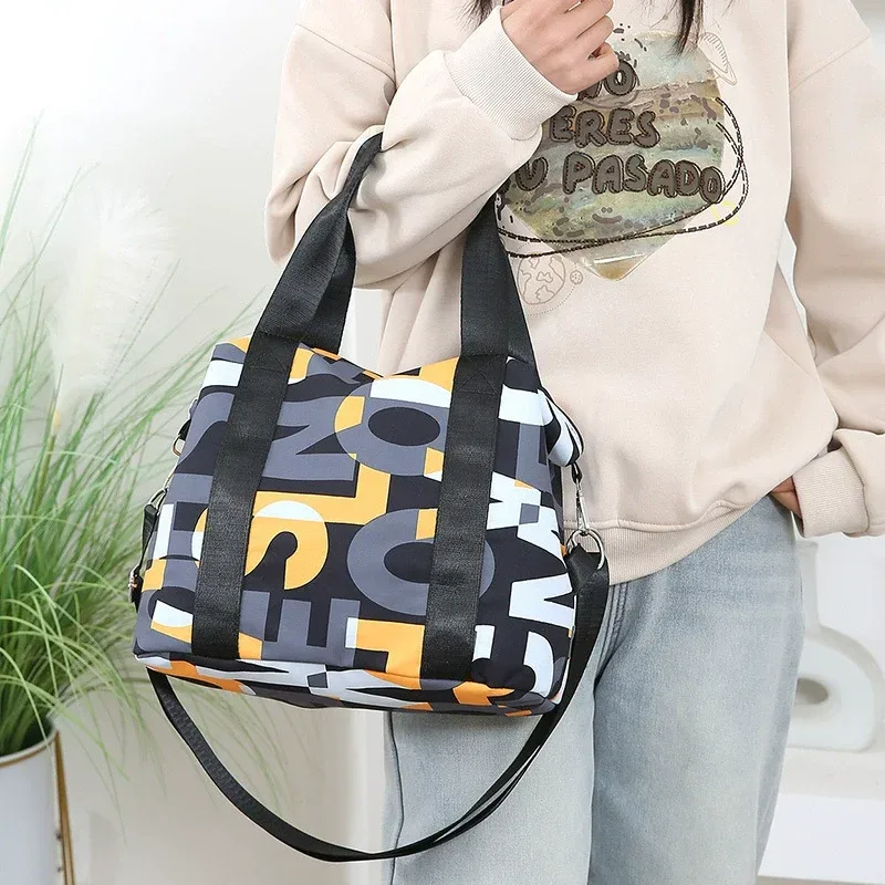 sac à main tendance en nylon pour femmes, grande capacité, sacs à bandoulière, fourre-tout en tissu oxford, sacs à main de voyage en plein air