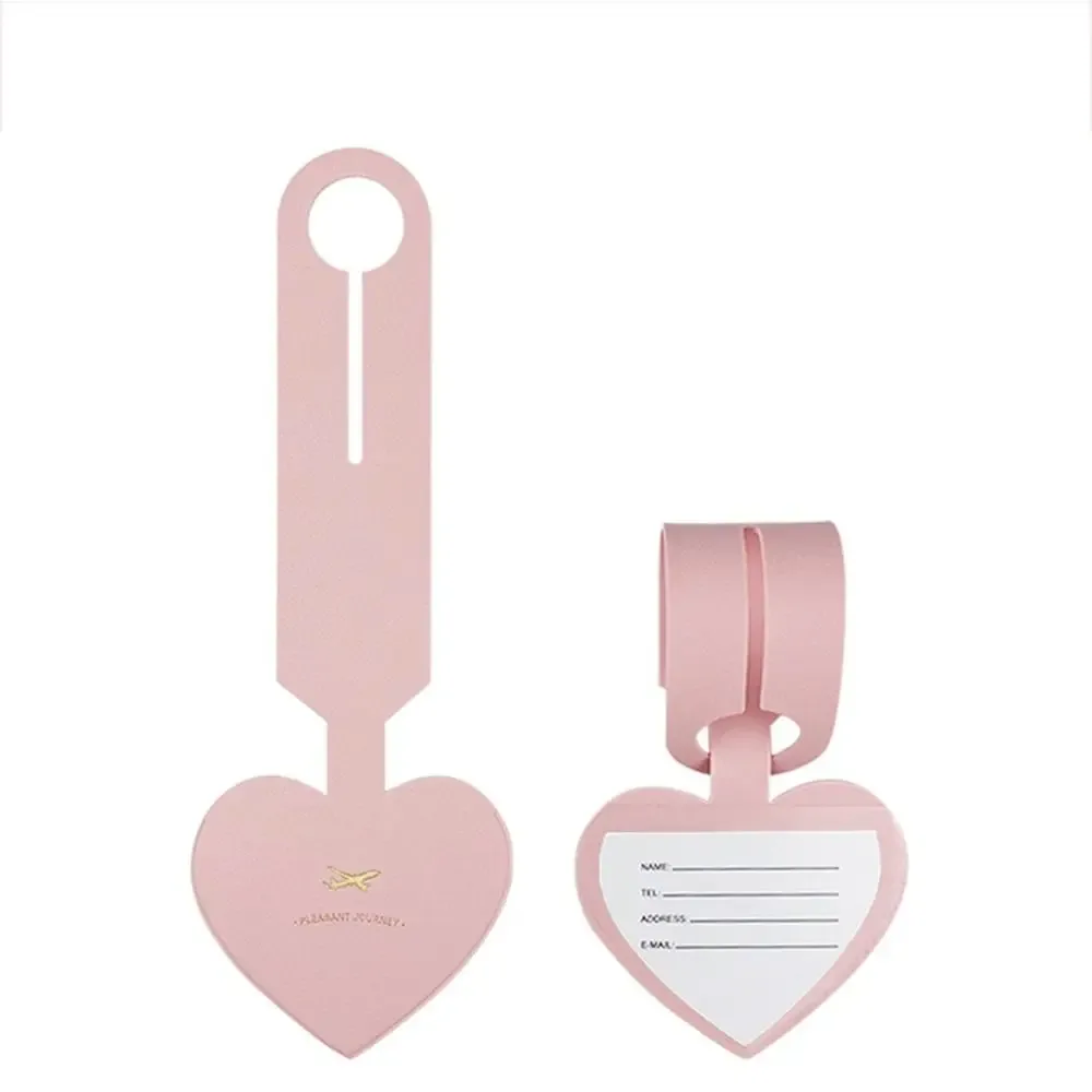 étiquette de valise d'avion en forme d'amour, étiquette de bagage en pu, accessoires de voyage, étiquette d'adresse, étiquettes de nom de bagage, carte d'embarquement