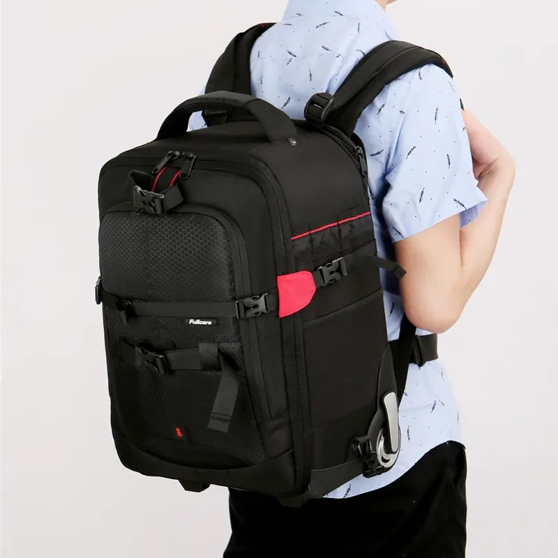 valise trolley professionnelle vnelstyle pour appareil photo reflex numérique, sac de transport pour appareil photo numérique, valise de voyage à roulettes