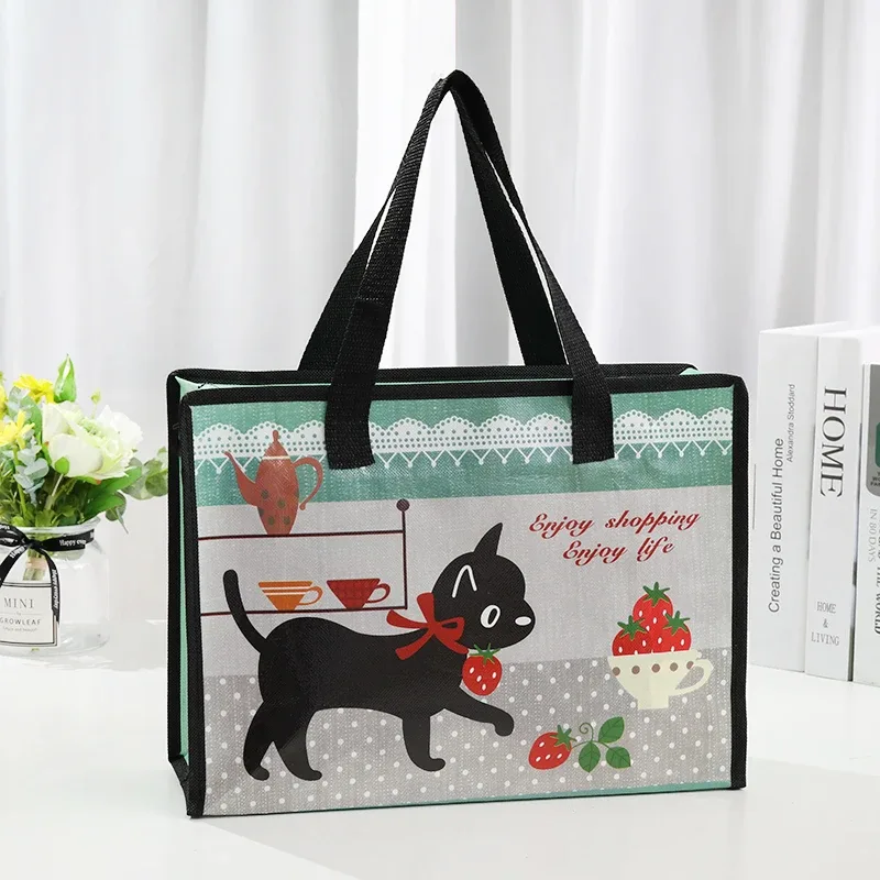 sac de courses pliable réutilisable pour femmes, grand sac fourre-tout en tissu non tissé unisexe, pochette pour épicerie
