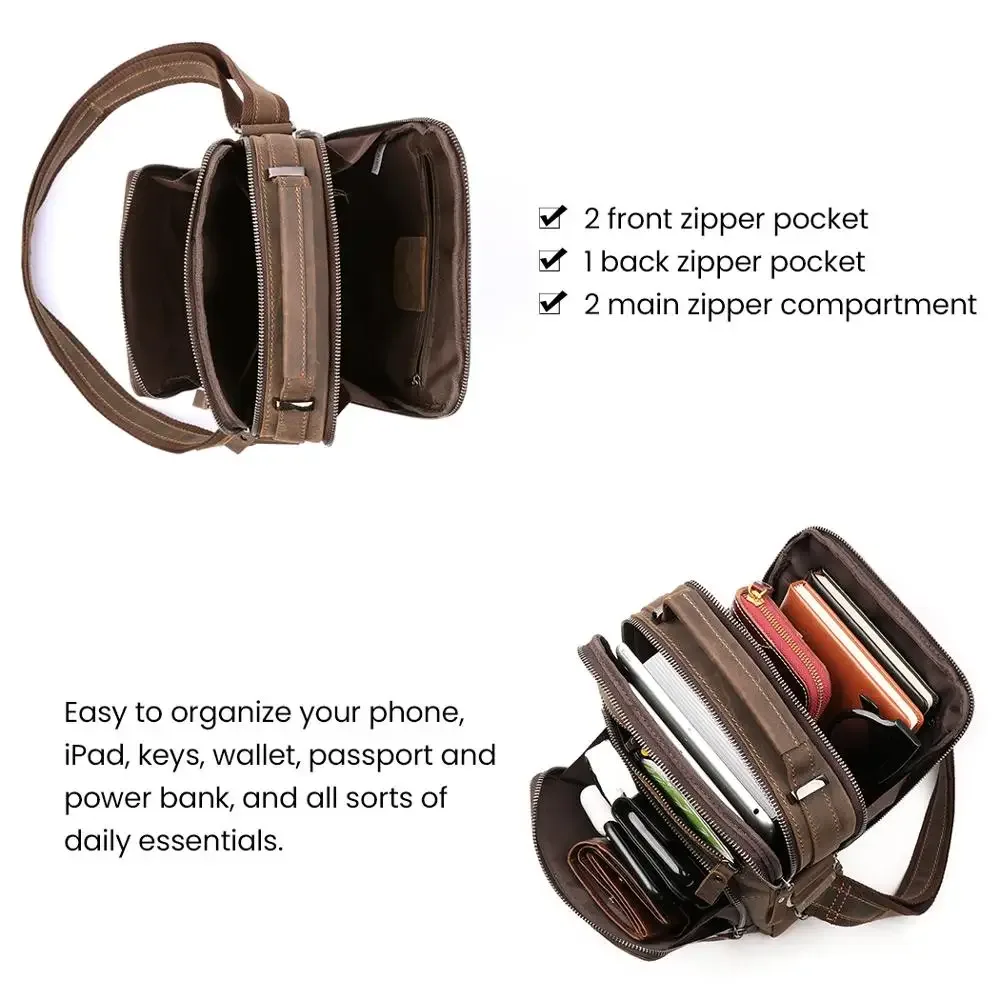 joyir nouveau cuir véritable hommes vintage sacs à main petit rabat hommes sac à bandoulière décontracté bureau sacs de messager mode sac à bandoulière