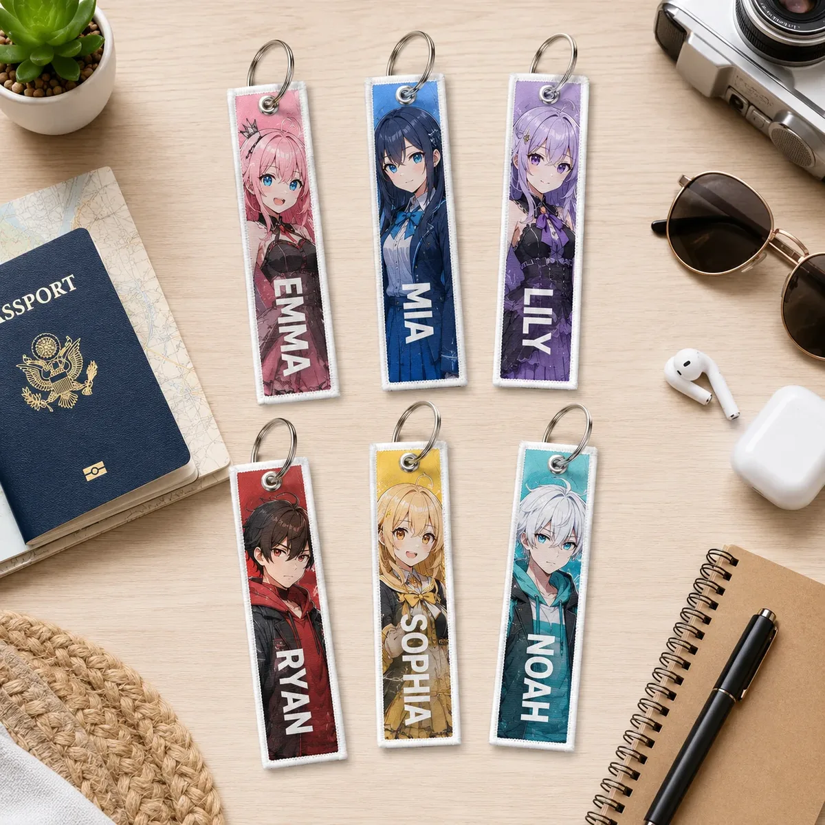 Étiquette de bagage personnalisée avec logo et nom, étiquette d'identification pour valise de voyage, sac à dos, accessoires, cadeau