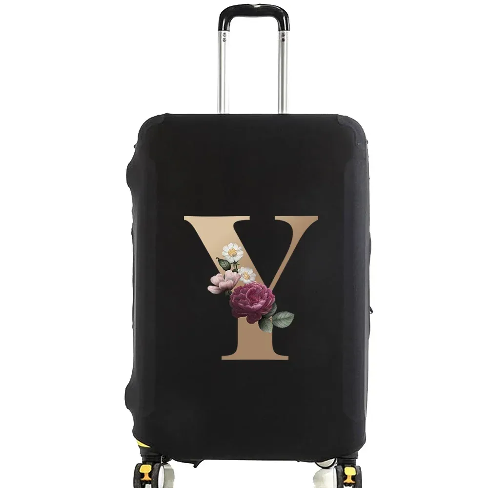 housse de protection pour valise de voyage, housse de protection élastique épaisse pour bagages de 18 à 28 pouces, étui de sac de voyage pour bagages, lettre dorée imprimée