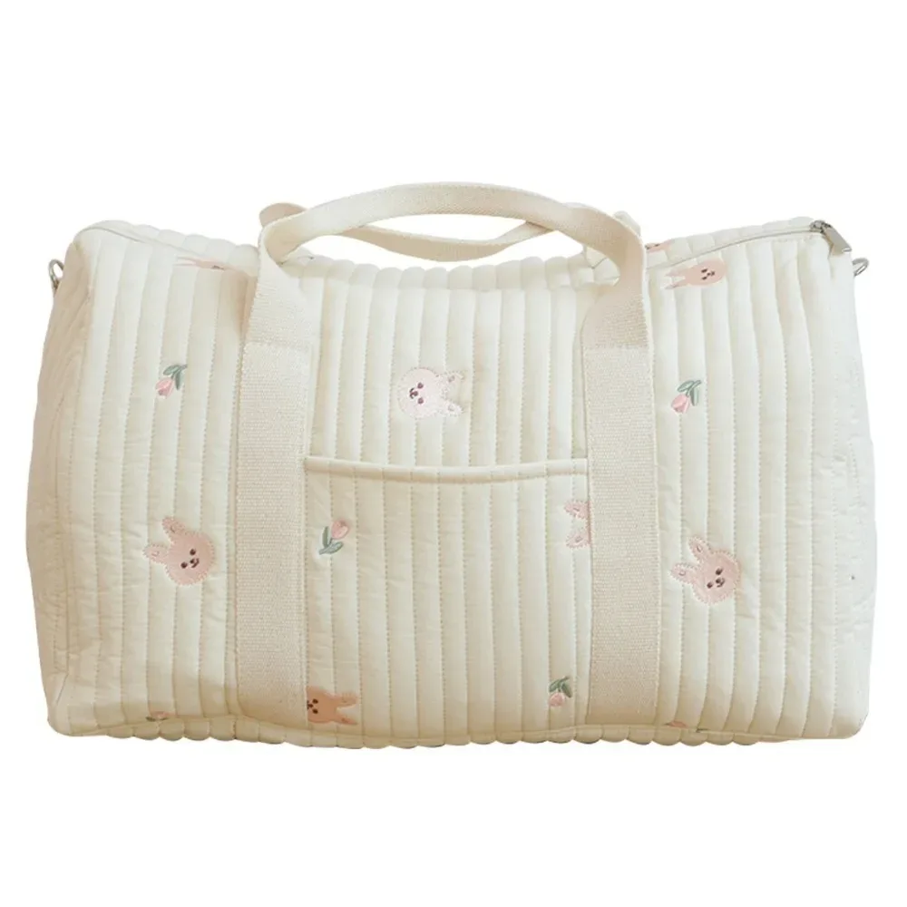 sac de voyage de grande capacité, sac de sport multifonctionnel ours de dessin animé, sac de voyage pliable à fleurs douces, mignon sac de maman