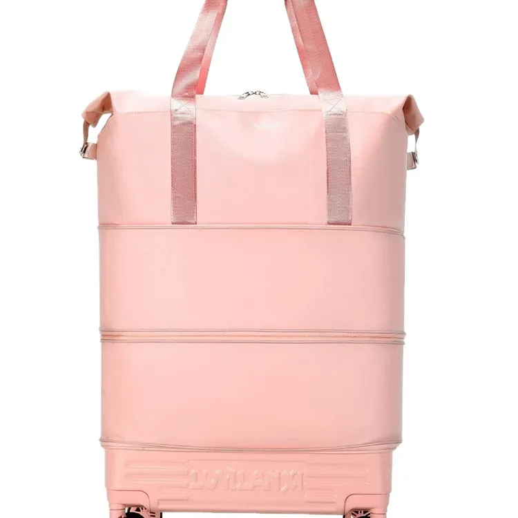nouveau sac de voyage léger avec roulettes universelles, grande capacité, pliable, imperméable, sac extensible pour les courts séjours et les voyages en plein air