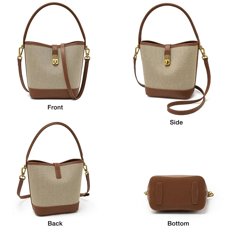 foxer 2026 nouveau sac à main femme en cuir pvc, sac seau élégant, sac à bandoulière tendance, luxe léger, meilleur cadeau pour épouse, amante
