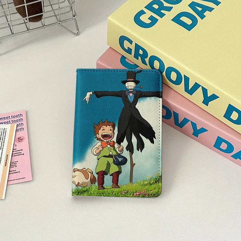porte-passeport animé japonais, portefeuille de voyage, essentiels de voyage, porte-cartes de crédit pour billets d'avion pour femmes, étui de protection pour passeport