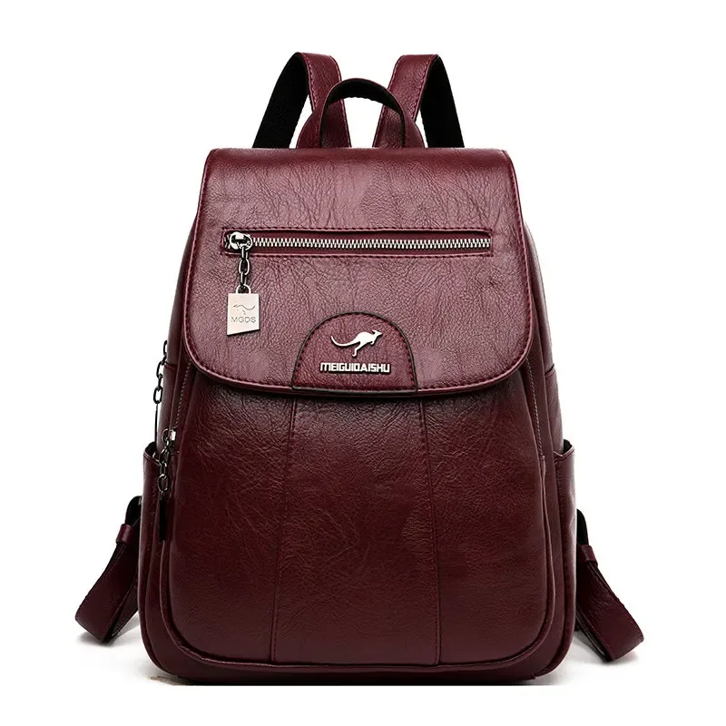 sacs à dos en cuir pour femmes, sac à dos vintage de bonne qualité pour filles, sac d'école de voyage, nouvelle collection 2024