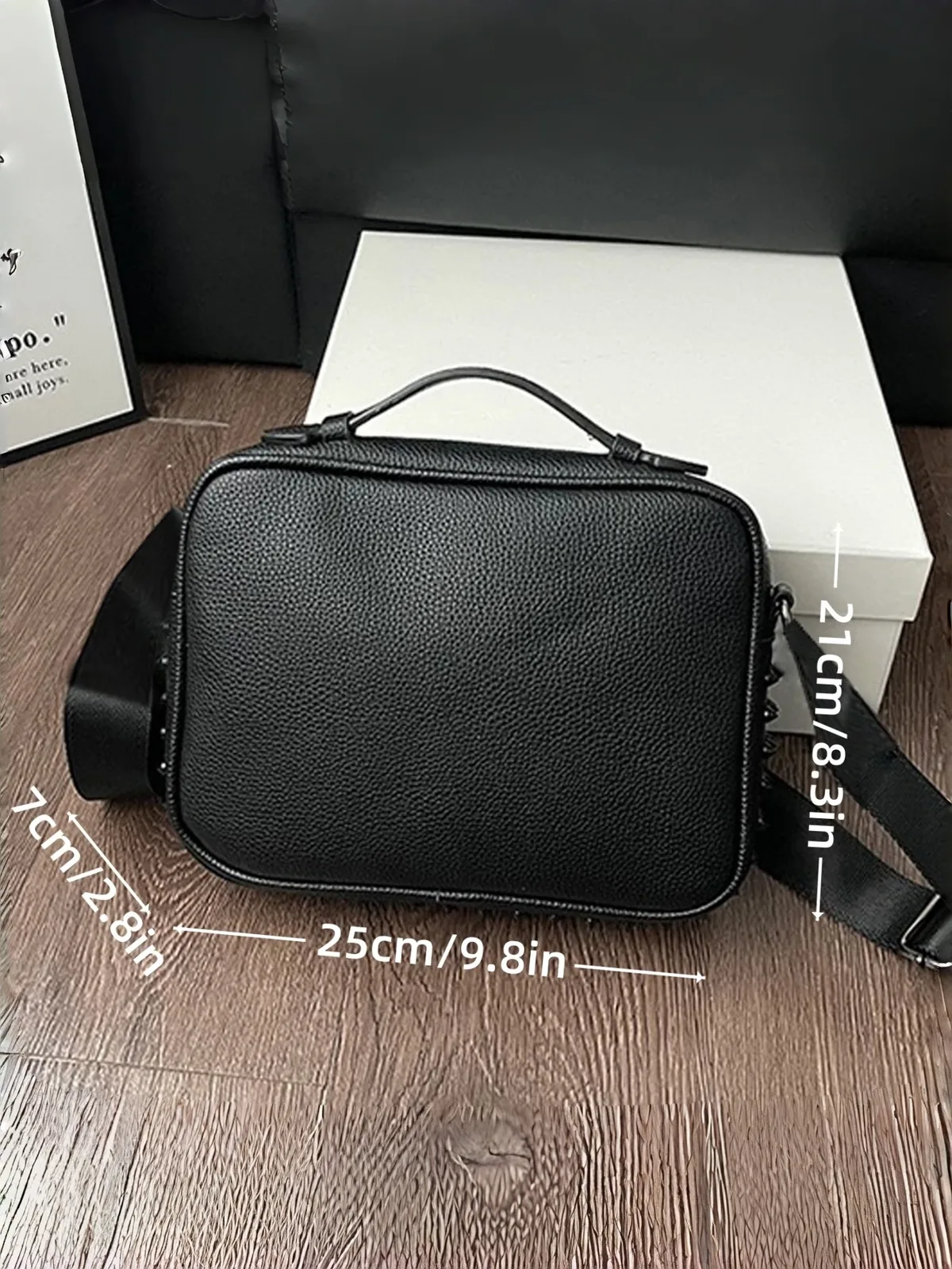 sac bandoulière de style punk pour homme, sac à bandoulière élégant pour homme, grande capacité, plusieurs poches et fermeture à glissière