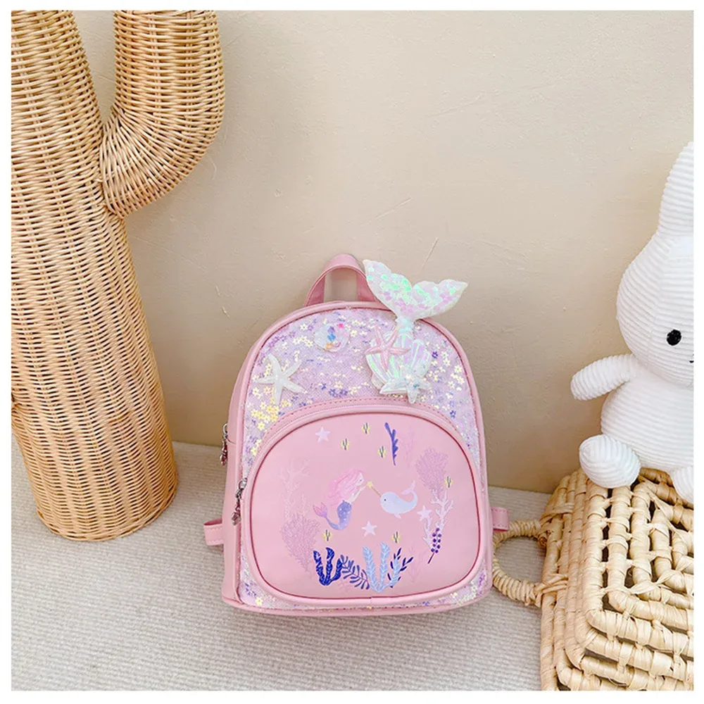 sac à dos princesse à paillettes personnalisé, nom personnalisé, nouveau petit sac d'école pour enfants, sacs à dos de collation de voyage en plein air pour bébés filles