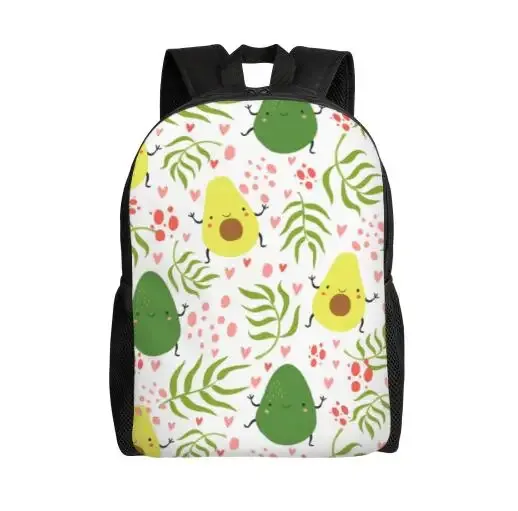 sac à dos de dessin animé drôle avec lunettes de soleil noires, sacs d'école, sac de voyage, ordinateur portable, cartable léger, cool, avocat