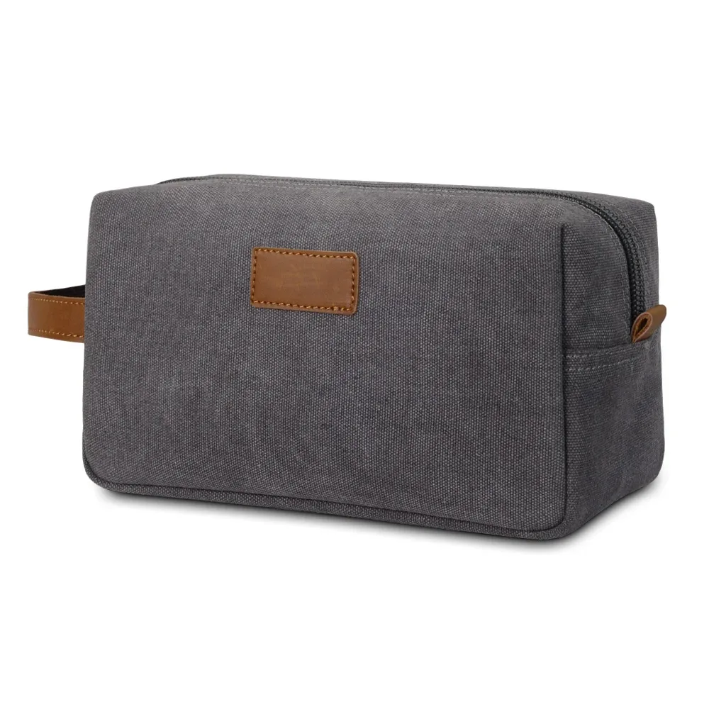 trousse de toilette multifonctionnelle en toile avec logo personnalisé, sac de voyage pour hommes, trousse de rasage suspendue, trousse de toilette pour hommes