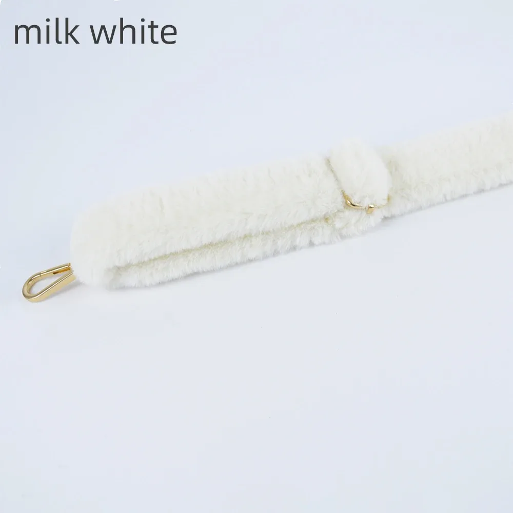sangle de sac en peluche réglable, longue longueur chaude d'hiver, ceinture de remplacement en fourrure pour femmes, sacs à bandoulière, accessoires, 1 pièce