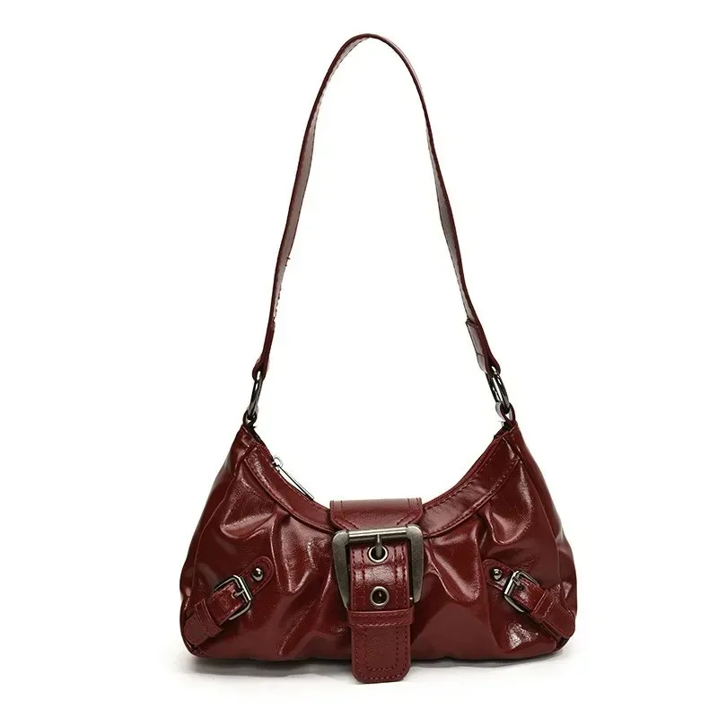 sac à bandoulière plissé rétro y2k pour femme, style maillard, sac sous le bras, pochette, sacs à main pour voyage, travail, shopping, vente chaude