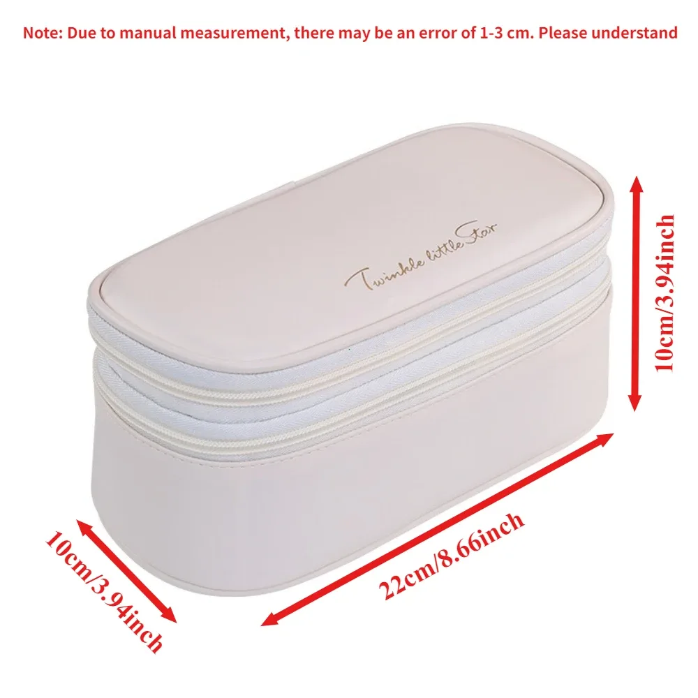 sac à cosmétiques pour femmes, trousse de maquillage à double couche, grande capacité, organiseur de cosmétiques de luxe, essentiels de voyage, sac à cosmétiques pour femmes