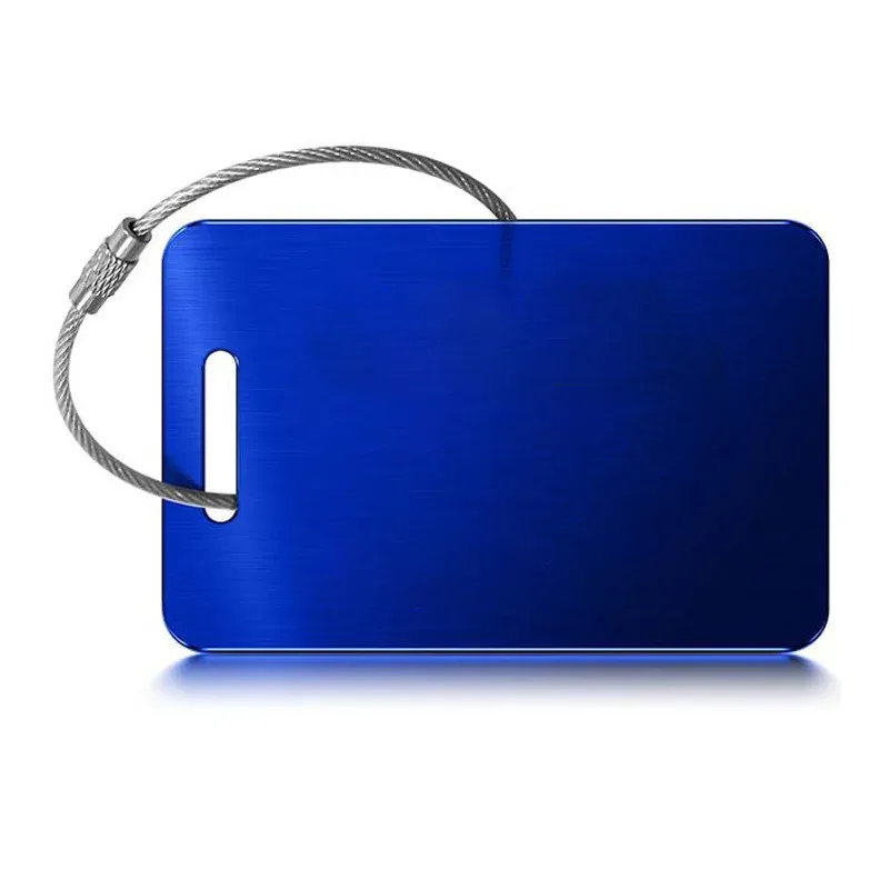 étiquette bagage métal carrée anse métal personnalisable voyage identité sécurité antiperte multicouleur travels accessoire
